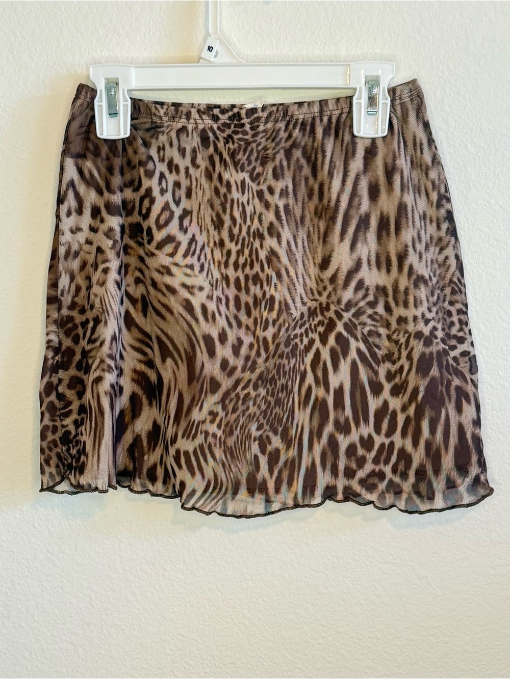 See You Monday Brown Leopard Print Mini Skirt